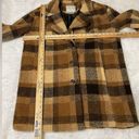 American Eagle  Outfitters Plaid Teddy Full Coat Oversize Brown Tan Lined Size L Photo 12