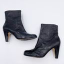 Taryn Rose Taryn by  Black Textured Patent Leather Heeled Ankle Boots US Size 8 Photo 8