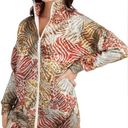 Guess  Maculage Mix Connie Printed Mock-Neck Full Zip Dress Sweater Jacket L NEW Photo 2