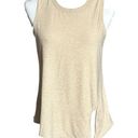 Beyond Yoga  Featherweight Muscle Tank Spacedye Birch Heather SAMPLE NWOT XS Slit Photo 0