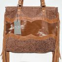 infinity NWT Fringed  LEATHER & HAIRON BAG by Myra Photo 1