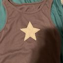 The Vintage Shop Vintage Star Patchwork Tank Dark Grey And Cream Photo 0