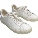 VEJA  Esplar Sneakers Casual White Leather Suede Lace Up Shoes Women's Size 9 Photo 1