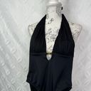 St. John  Swimwear Black Halter Padded Sequins One Piece Swimsuit Size 4 NWT Photo 1