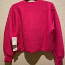 Good American NWT  Ribbed CREWNECK SWEATER FUSCHIA PINK Size S Photo 7