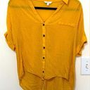 Candie's  Yellow Short Sleeve Blouse Photo 0