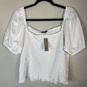 J.Crew  Smocked broken-in jersey cropped top white Photo 10