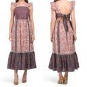 Haute Hippie NEW  Flutter Sleeve Cottagecore Flounce Floral Maxi Dress Women’s 6 Photo 1