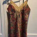 Victoria's Secret  Red/Green Paisley Slip Dress Nightgown Size XS Photo 0