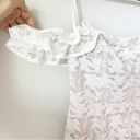 Selfie Leslie NWT  Verona Off-Shoulder Lace Overlay Mini Dress in White sz XS Photo 5