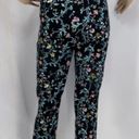 The Loft "" BLACK FLORAL MODERN SKINNY ANKLE CAREER CASUAL TROUSERS PANTS SZE: 14 NWT Photo 2