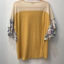 Umgee Boho Boutique floral yellow  shirt size Medium Photo 6