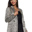 Nine West  Satin Blazer in Leopard Cheetah XL Photo 0