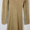 All in Favor Women’s Ribbed Long Sleeve Bodycon Slit Midi Dress Tan Size XL NWT Photo 2