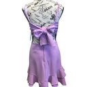 PaperMoon Ruffle Back Bow Mini Dress Lavender size Photo 10