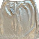 Cache  leather skirt 100% metallic ivory, cream leather skirt, size 8 NWT Photo 3