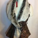 NWT $249 5/48 Draped Faux Fur Vest Brown Medium Photo 1