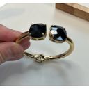 Onyx Black  rhinestone and gold toned bracelet Photo 3