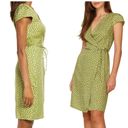 Reformation  Zena Printed Side Tie Dress in Jessie Floral Green and White Photo 2