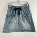 DKNY  Jeans Drawstring Waist Denim Skirt Photo 0