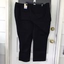 St. John’s Bay St Johns Bay Women's Straight Leg Chino Pants Black Flat Front Plus New 28WS Photo 4