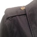 Banana Republic  Short Double Breasted Trench Coat Sz. M Black Inlined No Belt Photo 3