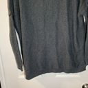 a.n.a  Grey Knit Fold-over Neck Long Sleeve Sweater PM Photo 5