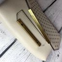 J.Crew  Claremont Clutch handbag in Cream perforated Leather, gold accents Photo 5