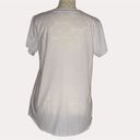 Z Supply  Henley T-Shirt Knit Top Blouse Short Sleeve White S Photo 3