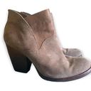 Kork-Ease  Maggie Ankle Boots Size 9.5 Suede Bootie Back Zip Stacked Block Heel Photo 0