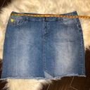 Jessica Simpson  vintage yellow rose patchwork denim skirt sz 20 Photo 6