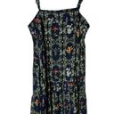 Agua Bendita  Target Mini Dress Navy Floral Flutter Strappy Sleeve Size Medium Photo 6