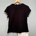 Cinq à Sept  Eve Scalloped Tee Shirt in Black XS Photo 5