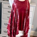 Maj Deep Red Tank Top Tie Dye Flowy Beach Coverup Womens Small Photo 4