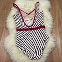 Lee Vintage 60s 70s Robbie  Fashions Chevron Print Belted One Piece Swimsuit M Photo 2