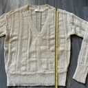 ASTR  The Label Knit Sweater Womens Small Wrap Front Cream Photo 6