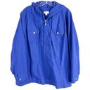 Pacific&Co Denim  Plus Size 3X Jacket Royal Blue Full Zip Hooded Pockets Windbreaker 1367 Photo 0