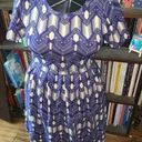 LuLaRoe  Amelia blue & off white stretchy travel S normcore dress Photo 0