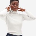 Everlane  Top Cream The Italian Merino Rib Turtleneck Knit Sz M EUC Photo 0