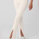 Alo Yoga Alo Airbrush High-Waist Flutter Legging in Ivory Flared Athletic Pants Size L Photo 2