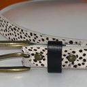 Gap  Genuine Leather Calf Hair Brown & White Belt Animal Print Women’s Size M Photo 6