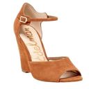 Sam Edelman  Raven Open Toe Suede Wedge Tan Brown Size 7.5 Photo 0