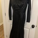 Black lace long sleeve, high neck prom dress ! Size 4 Photo 2