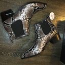 Blondo  Emelia Snakeskin Print Waterproof Pointed Toe Booties Boots Shoes Photo 5