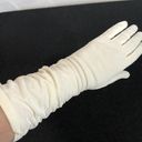 White Ruched Cotton Gloves Formal Prom Costume Small Retro Vintage Wedding Dance Photo 6