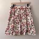 Daisy Vintage Floral Cotton Midi Skirt Y2K 90s Sz 8 White  Retro Tea Knee Length Photo 0