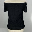 Joseph Ribkoff Black Haut Ruffled Short Sleeve Blouse Top Size 6 Photo 8