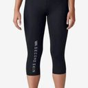 Second Skin  athletic gym running lifting Workout Black logo Crop Legging Medium Photo 0