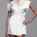 Linea Donatella NWT  Bridal Baby Doll Robe White w/ Embellishment Med ROB… Photo 2