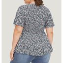 Bloomchic Size 18 - 20 • 2x •  • Ditsy Floral Knot V Neck Blouse Photo 4